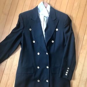 Liz Claiborne  Double Breasted Black Blazer /Jacket